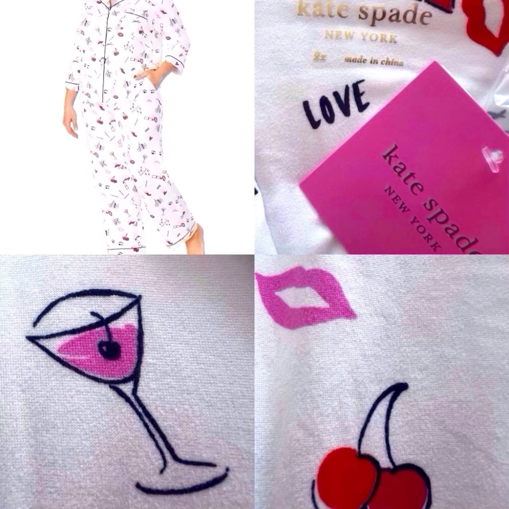 🔥 NWT 💝 Plus 2X Kate Spade ♠️ Printed Pajama Set . 5⭐️rating